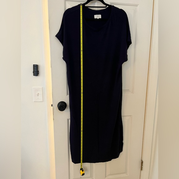 Lou & Grey Short Sleeve Maxi Dress (Navy Blue) Size S - Picture 5 of 6
